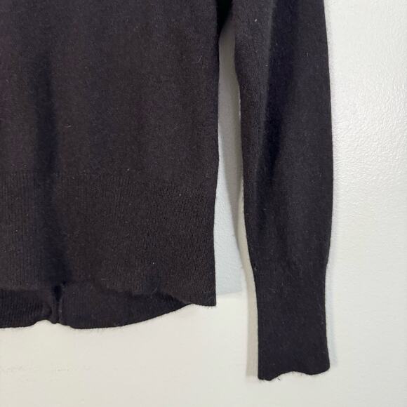 APT 9 Cardigan Womens L Cashmere Diamond Argyle Button Up Cozy Sweater Black - Picture 5 of 7